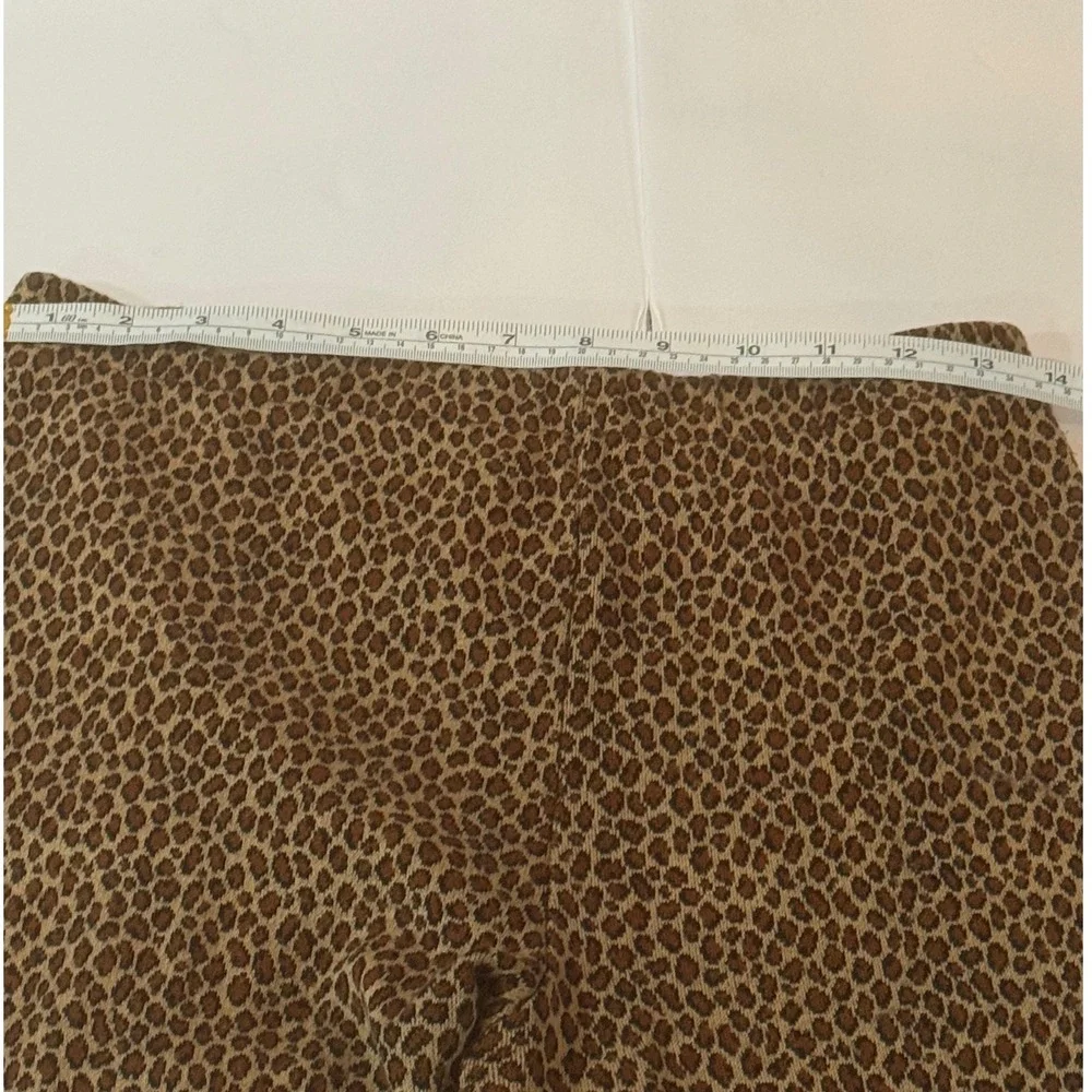Vintage Blair Leopard Print Stretch‎ Pants Womens Large 80s 90s USA Made